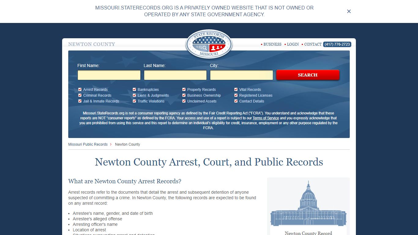 Newton County Arrest, Court, and Public Records