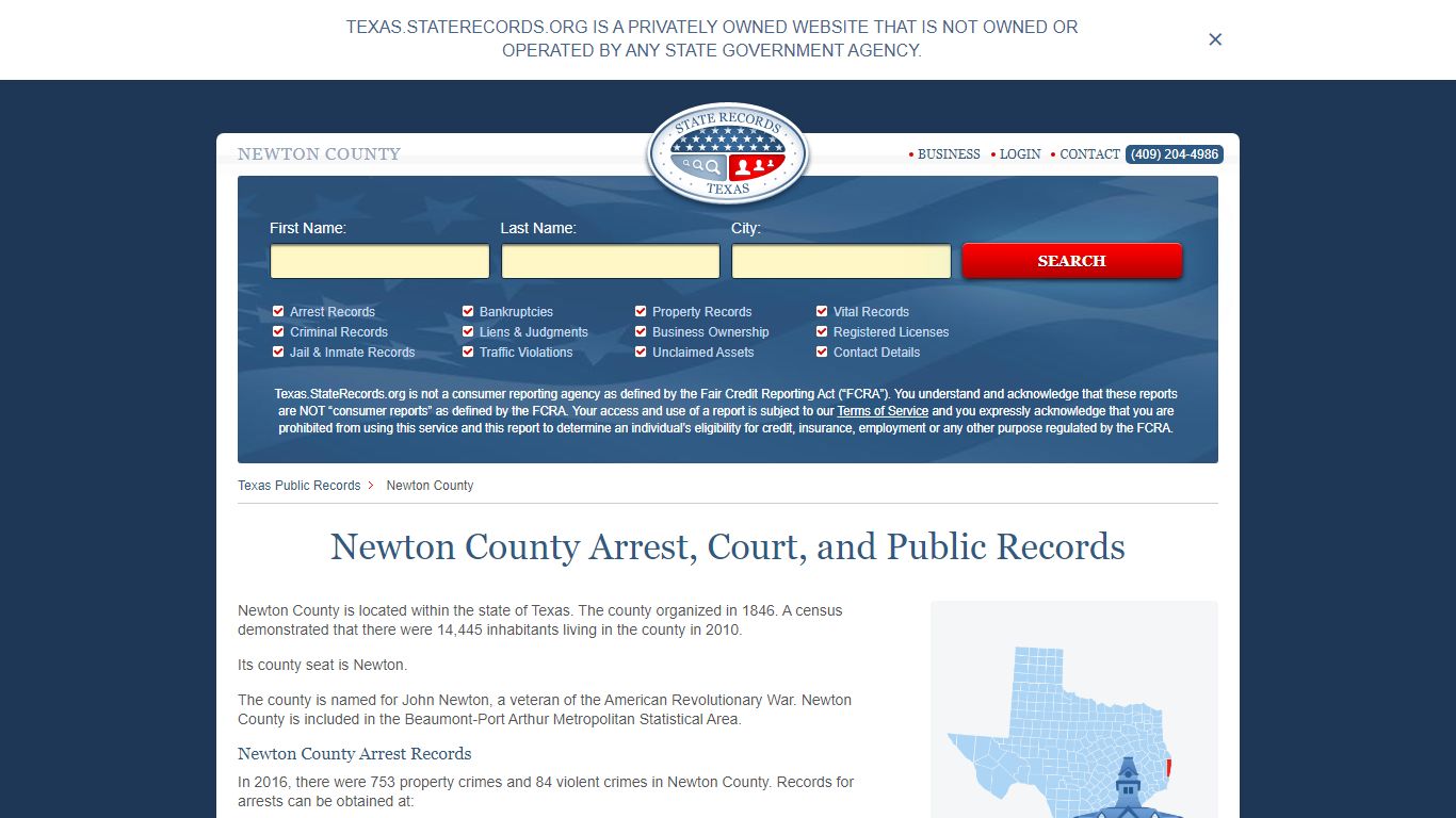 Newton County Arrest, Court, and Public Records